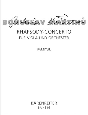 Rhapsody-Concerto (1952). : Study score: (Barenreiter)