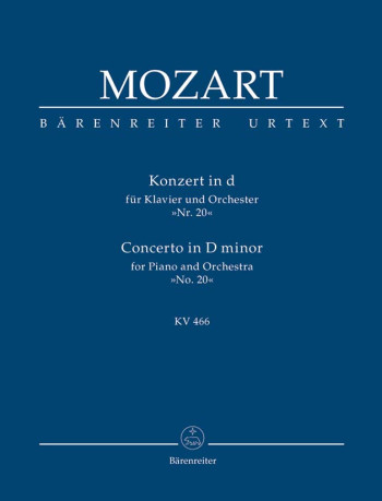 Concerto for Piano No.20 in D minor (K.466) (Urtext). : Study score: (Barenreiter)