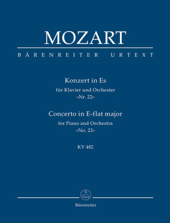 Concerto for Piano No.22 in E-flat (K.482) (Urtext). : Study score: (Barenreiter)