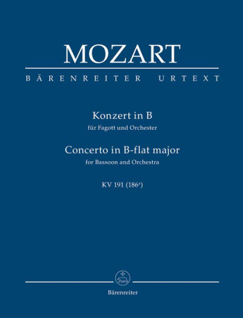 Concerto for Bassoon in B-flat (K.191) (K.186e) (Urtext) Study score (Barenreiter)