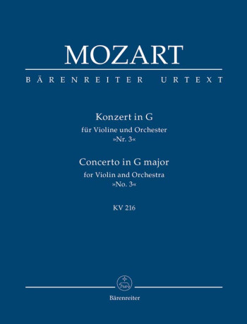 Concerto for Violin No.3 in G (K.216) (Urtext) Study score (Barenreiter)