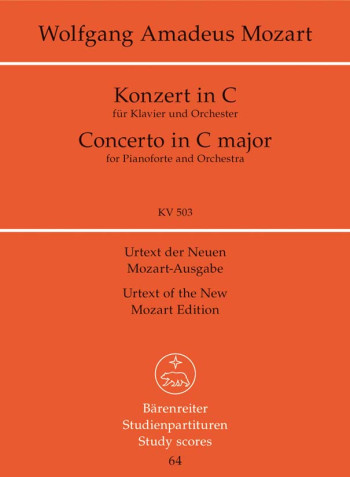 Concerto for Piano No.25 in C (K.503) (Urtext) Study Score (Barenreiter)