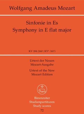 Symphony No.26 in E-flat (K.184) (K.161a) (Urtext) Study score (Barenreiter)