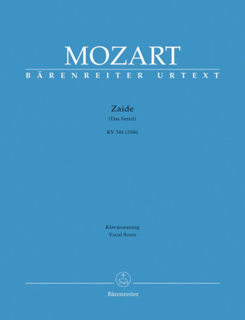 Zaide (complete opera) (Das Serail) (G) (K.344) (K.336b) (Urtext). : Vocal Score: (Barenreiter)