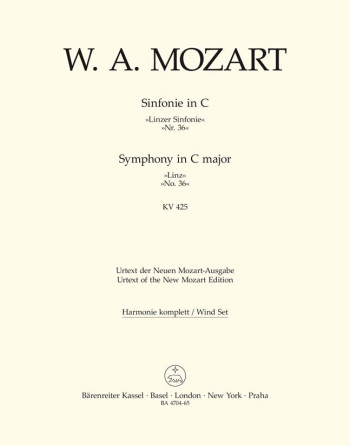 Symphony No.36 in C (K.425)  (Linz) (Urtext). : Wind set: (Barenreiter)