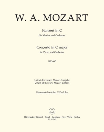 Concerto for Piano No.21 in C (K.467) (Urtext). : Wind set: (Barenreiter)