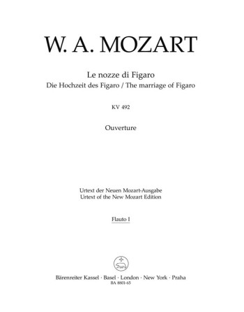 Marriage of Figaro (Overture) (K.492) (Urtext). : Wind set: (Barenreiter)
