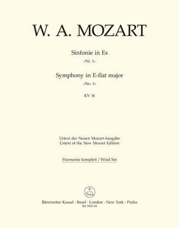 Symphony No. 1 in E-flat (K.16) (Urtext). : Wind set: (Barenreiter)