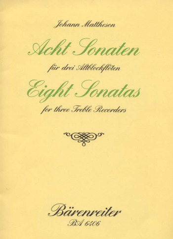 Sonatas  (8), Op.1/ 3-10. : Recorder Ensemble: (Barenreiter)