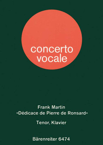 Dedicace de Pierre de Ronsard (F-G). : Voice: (Barenreiter)