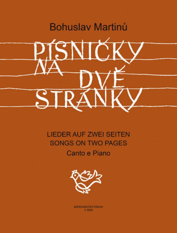 Songs on Two Pages (Cz-E). : Voice: (Barenreiter)