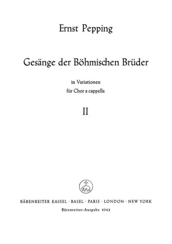 Songs of the Bohemian Brothers, Part 2 (G). : Choral: (Barenreiter)