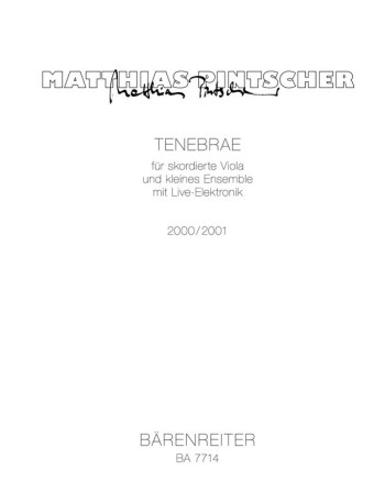 tenebrae. : Large Score Paperback: (Barenreiter)