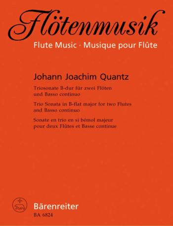 Trio Sonata in B-flat. First edition. : 2 Flutes & Continuo: (Barenreiter)