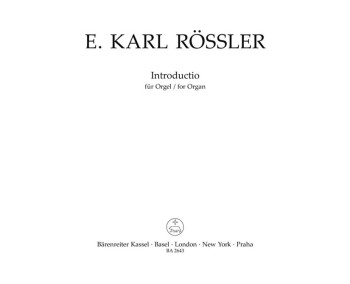 Introductio (1959). : Organ: (Barenreiter)