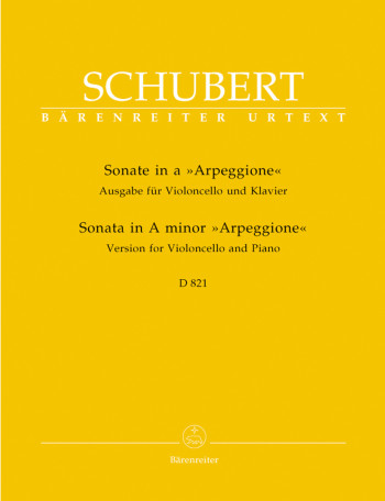 Sonata for Arpeggione in A minor (D.821) arranged for Cello. : Cello: (Barenreiter)