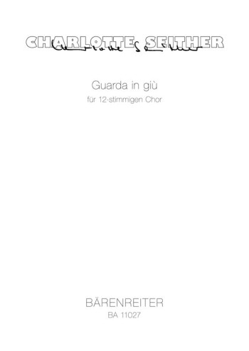 Guarda in giu (G). : Choral: (Barenreiter)