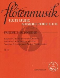 Sonata in G, Op.33 (Schleuning). : Flute & Piano: (Barenreiter)