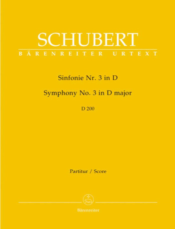 Symphony No.3 in D  (D.200) (Urtext). : Large Score Paperback: (Barenreiter)