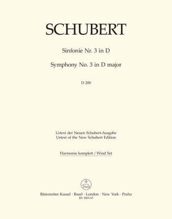 Symphony No.3 in D  (D.200) (Urtext). : Wind set: (Barenreiter)