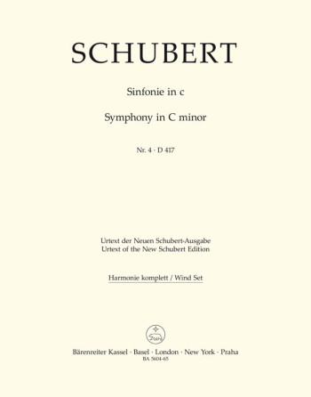 Symphony No.4 in C minor (D.417) (Urtext). : Wind set: (Barenreiter)