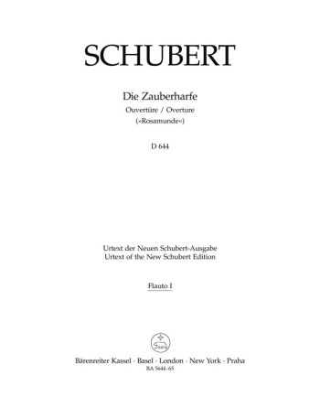 Rosamunde (Zauberharfe) Overture (D.644) (Urtext). : Wind set: (Barenreiter)
