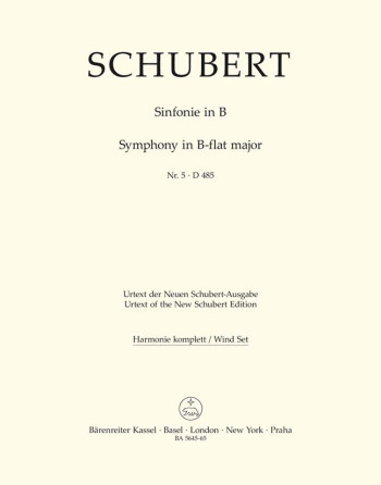 Symphony No.5 in B-flat (D.485) (Urtext). : Wind set: (Barenreiter)