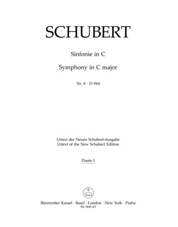Symphony No.8 in C (The Great) (D.944) (Urtext). : Wind set: (Barenreiter)