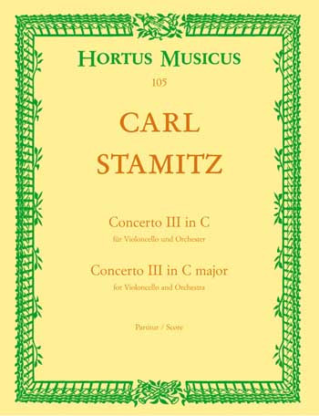 Concerto for Cello No.3 in C. : Wind set: (Barenreiter)