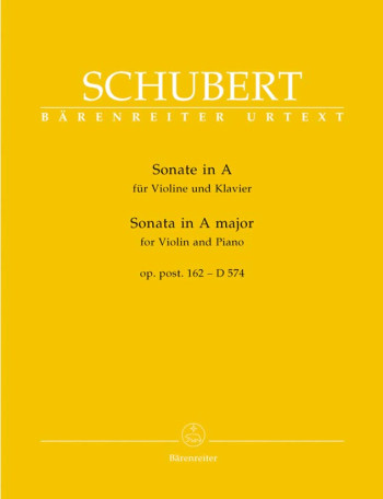 Sonata for Violin in A, Op.posth.162 (D.574) (Urtext). : Violin & Piano: (Barenreiter)