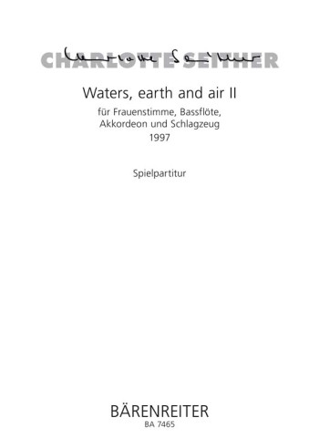 waters, earth and air II. : Voice: (Barenreiter)