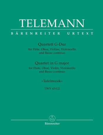 Quartet in G (Tafelmusik 1733, I/2) (TWV 43: G2) (Urtext). : Mixed Ensemble: (Barenreiter)