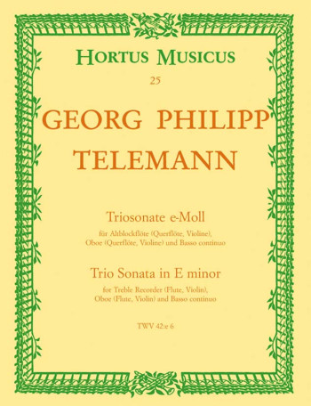 Trio Sonata in E minor (TWV 42: e6). : Mixed Ensemble: (Barenreiter)