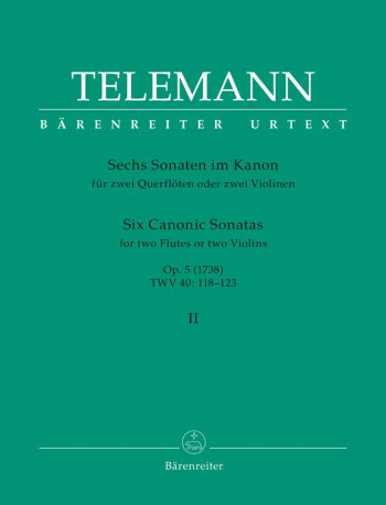 6 Sonatas In Canon Op.5, Vol.2: 2 Flutes Or 2 Violins  (Barenreiter)