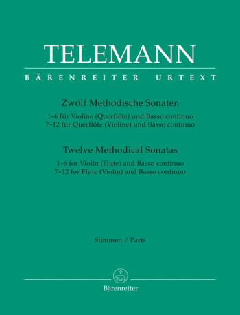 Methodical Sonatas (12) (complete)  Flute [violin], Basso Continuo Score (Barenreiter)