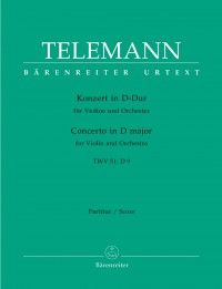 Concerto for Violin in D (TWV 51: D9) (Urtext). : Large Score Paperback: (Barenreiter)