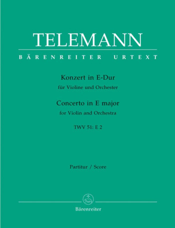 Concerto for Violin in E (TWV 51: E2) (Urtext). : Large Score Paperback: (Barenreiter)