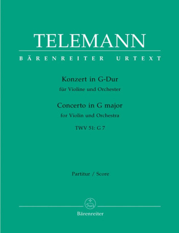 Concerto for Violin in G (TWV 51: G7) (Urtext). : Large Score Paperback: (Barenreiter)