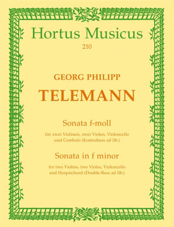 Sonata in F minor (TWV 44: 32). : Large Score Paperback: (Barenreiter)