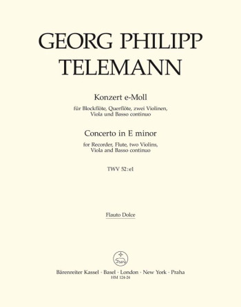 Concerto for Recorder and Flute in E minor. : Treble recorder: (Barenreiter)