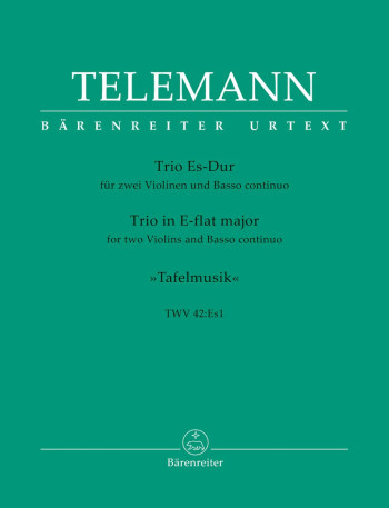 Trio Sonata in E-flat (Tafelmusik No.1 1733) (TWV 42: Es1) (Urtext) : 2 Violins & Piano: (Barenreite