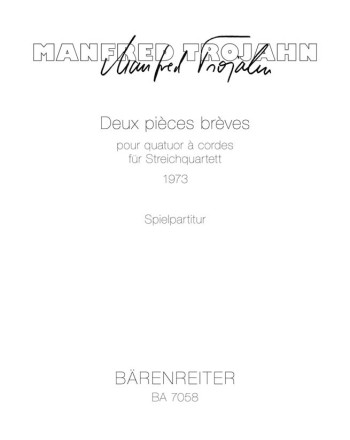 Deux pieces breves (1973). : String Quartet: (Barenreiter)