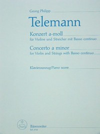 Concerto for Violin in A minor. : Violin & Piano: (Barenreiter)