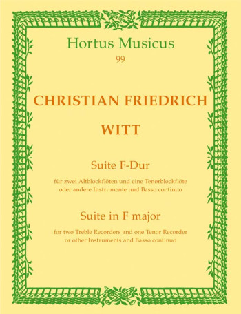 Suite in F. : Recorder Ensemble: (Barenreiter)