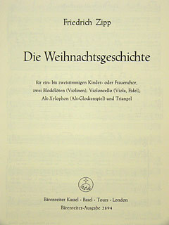 Weihnachtsgeschichte, Die. : Choral: (Barenreiter)