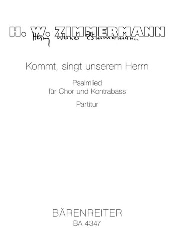 Kommt, singt unserem Herrn. : Choral: (Barenreiter)