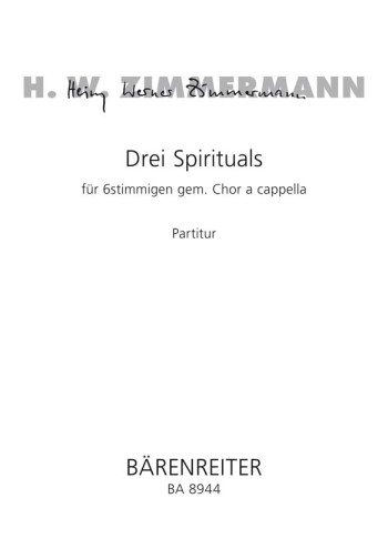 Spirituals (3) (E) (Nobody knows the trouble I've seen; Let us tell you 'bout heaven and sing; I got