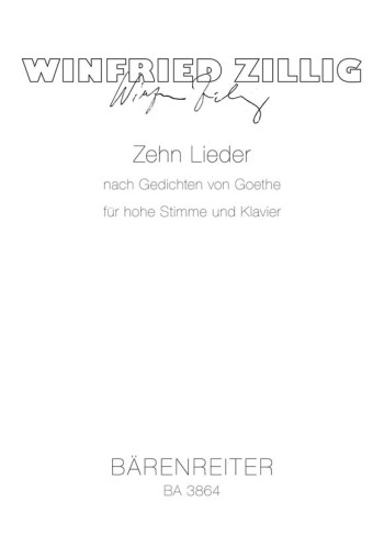 Songs after Goethe (10) (G). : Voice: (Barenreiter)