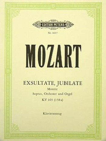 Exsultate Jubilate K165:  Vocal Score (Peters)