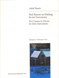 Five Canons In Unison For 3 Instruments C & Bb Parts Score & Parts (Bausch)